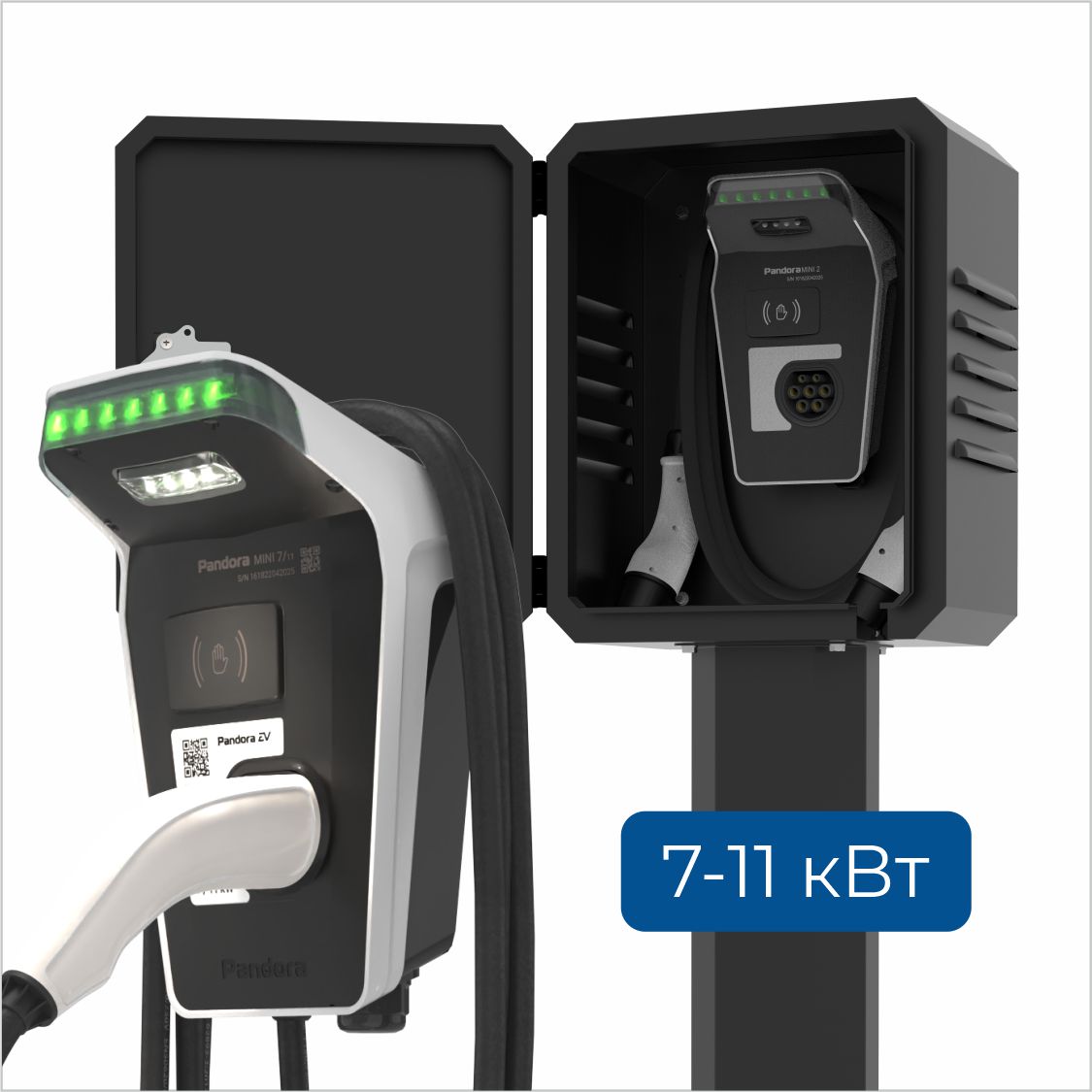 Pandora  MINI 711C ( с кабелем) + DOTS SD дверь cталь на стойке