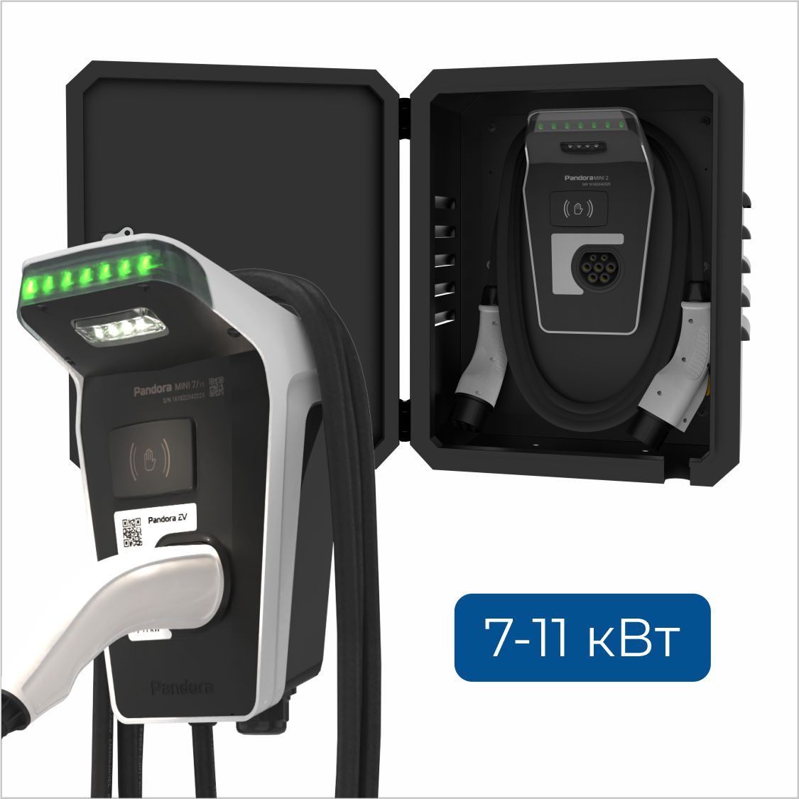 Pandora MINI 711C ( с кабелем) + DOTS S дверь cталь на стену