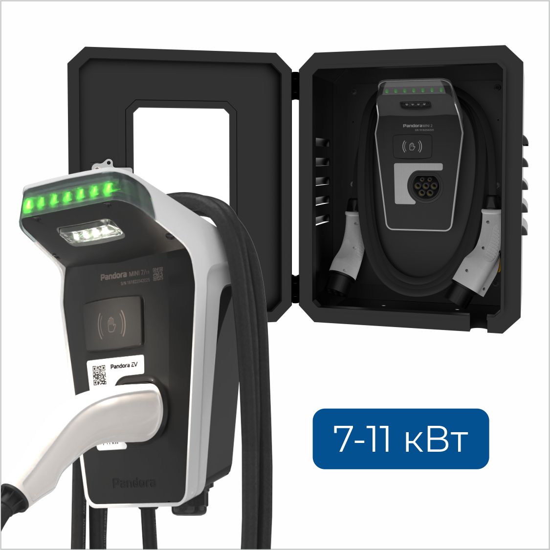 Pandora MINI 711C ( с кабелем)  + DOTS G дверь стекло на стену