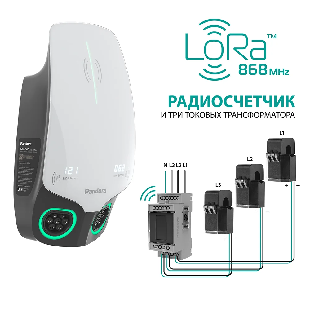 Pandora Wall-E DUO LoRa AC 22+22 кВт