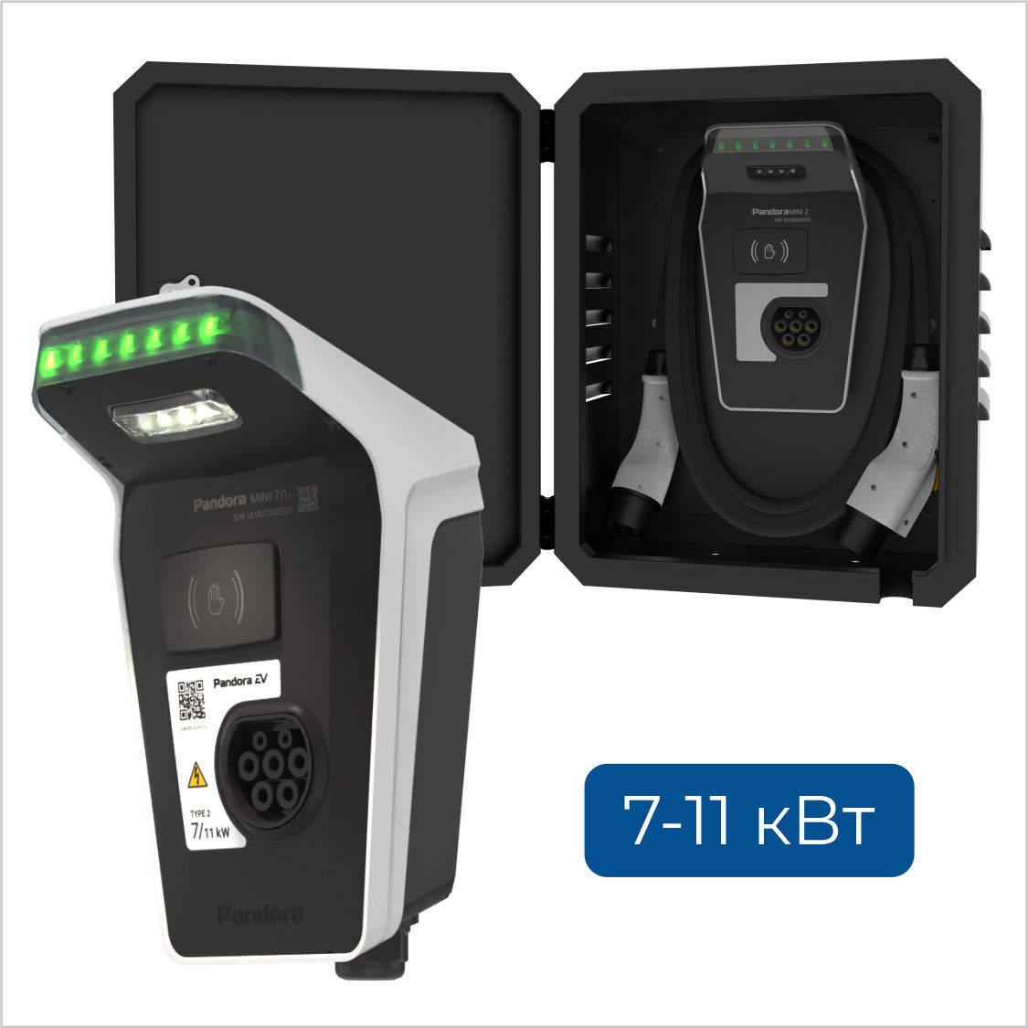 Pandora MINI 711 ( с универсальной розеткой) + DOTS S дверь сталь на стену