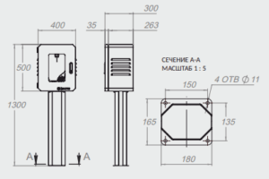 Бокс со стеклянной дверью DOTS-500 GD